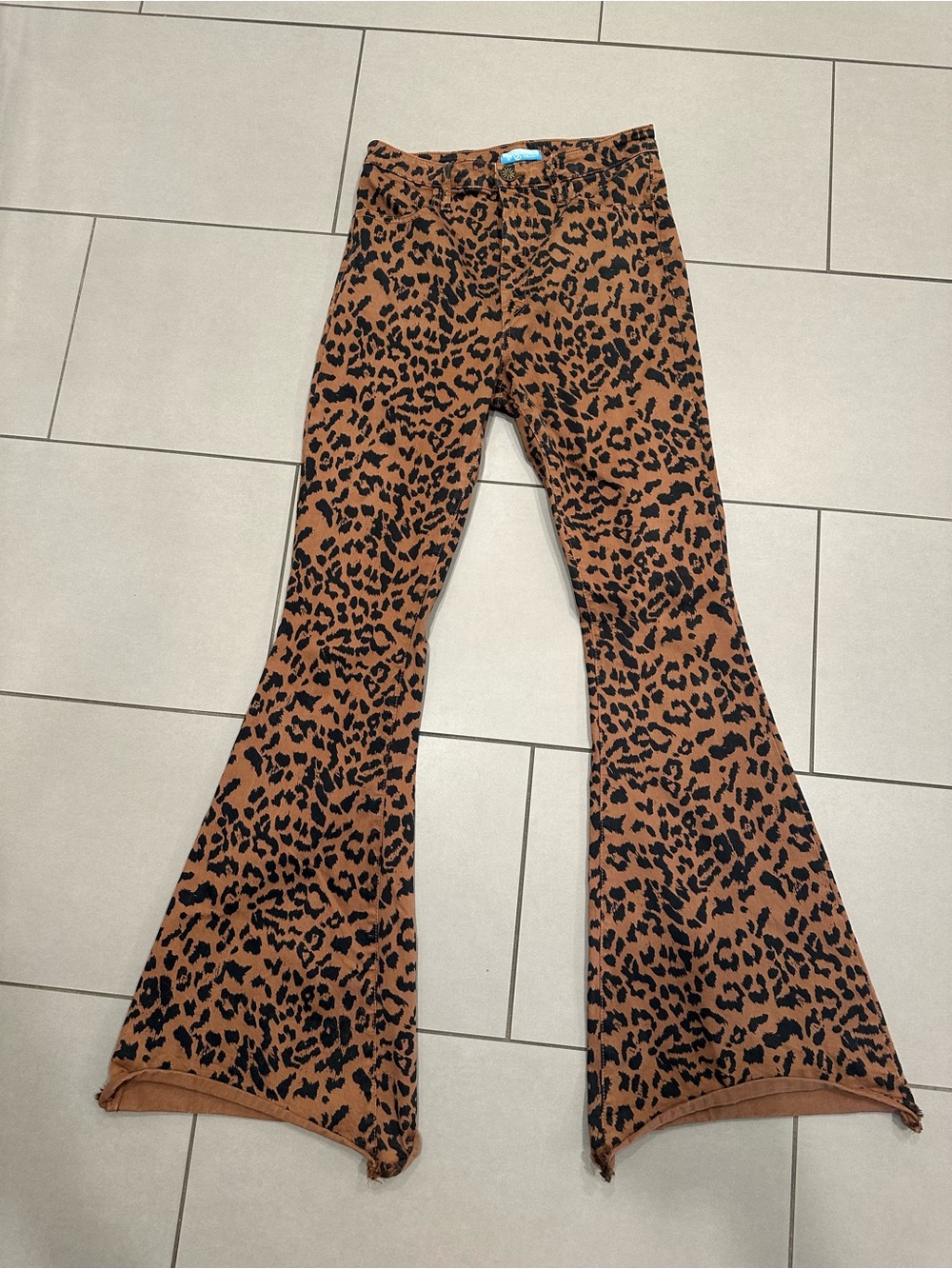 Show Me Your MuMu Brown and Black Leopard Print Boot Cut Pants